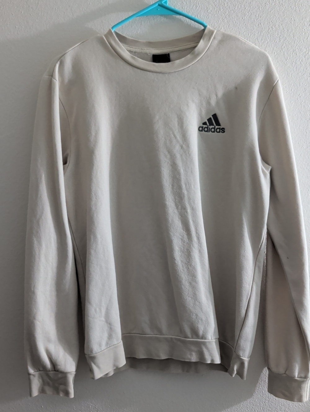adidas Men's Crewneck Sweatshirt - Off-White with Black Logo